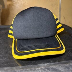 Black & Yellow Trucker Cap - Men's Casual Mesh Hat NWT Stranger Things